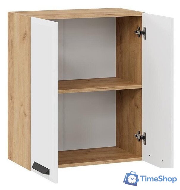 Шкаф навесной Трия Тиана 1В6 (дуб крафт золотой/белый супермат) - Изображение №2 — Интернет-магазин Time-Shop