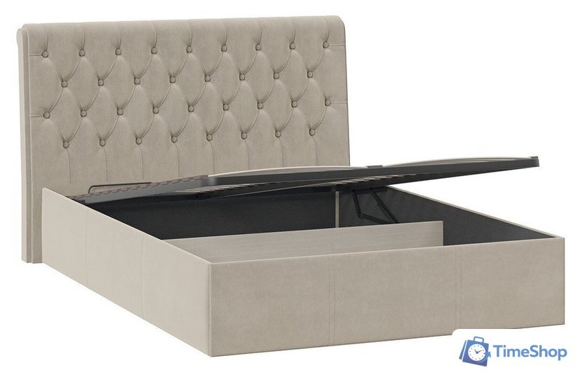 Кровать Трия Скарлет универсальная тип 1 с ПМ 140x200 (велюр мокко светлый) - Изображение №3 — Интернет-магазин Time-Shop
