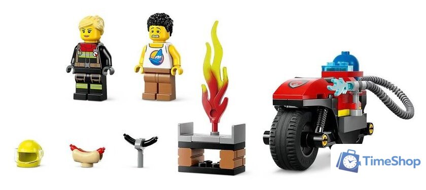 Конструктор LEGO City 60410 Пожарный мотоцикл - Изображение №4 — Интернет-магазин Time-Shop