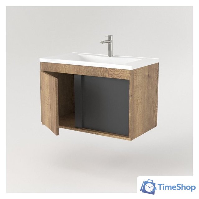  Дабер Тумба под умывальник 014 WeltWasser Deilbach 7517-70 Т14.7W.0.22 (дуб галифакс/серый) - Изображение №3 — Интернет-магазин Time-Shop