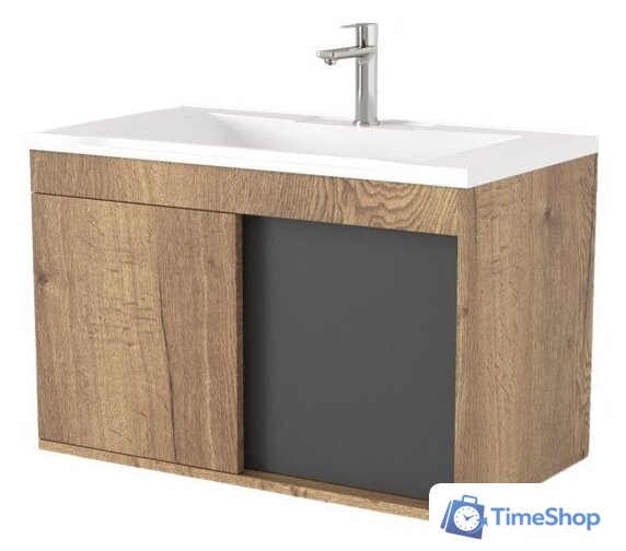  Дабер Тумба под умывальник 014 WeltWasser Deilbach 7517-70 Т14.7W.0.22 (дуб галифакс/серый) - Изображение №1 — Интернет-магазин Time-Shop
