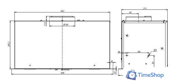 Кухонная вытяжка Elikor Cube 60П-1000 237811 (черный) - Изображение №2 — Интернет-магазин Time-Shop