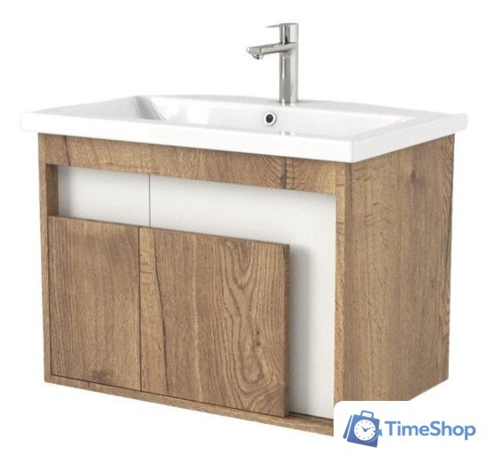  Дабер Тумба под умывальник 016 Cersanit Como 70 Т16.7C.0.21 (дуб галифакс/белый) - Изображение №1 — Интернет-магазин Time-Shop