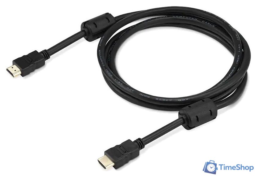 Кабель Buro 19M-1.8M-MG HDMI - HDMI (1.8 м, черный) - Изображение №1 — Интернет-магазин Time-Shop