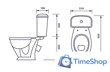 Унитаз напольный Оскольская керамика Детский - Изображение №2 — Интернет-магазин Time-Shop