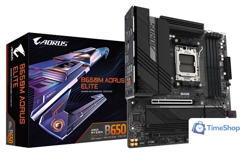 Материнская плата Gigabyte B650M Aorus Elite (rev. 1.3) - Изображение №2 — Интернет-магазин Time-Shop