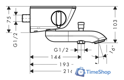 Смеситель Hansgrohe Ecostat Select 13141400 - Изображение №2 — Интернет-магазин Time-Shop