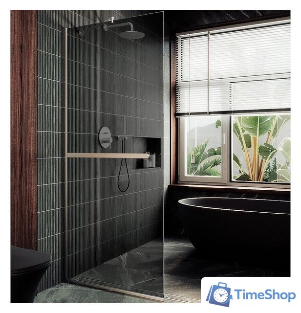 Душевая стенка MaybahGlass 195x89 MGD-735-5у (графитовое стекло/хром матовый) - Изображение №4 — Интернет-магазин Time-Shop