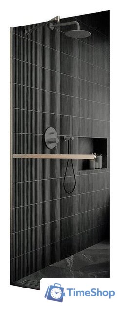 Душевая стенка MaybahGlass 195x89 MGD-735-5у (графитовое стекло/хром матовый) - Изображение №1 — Интернет-магазин Time-Shop