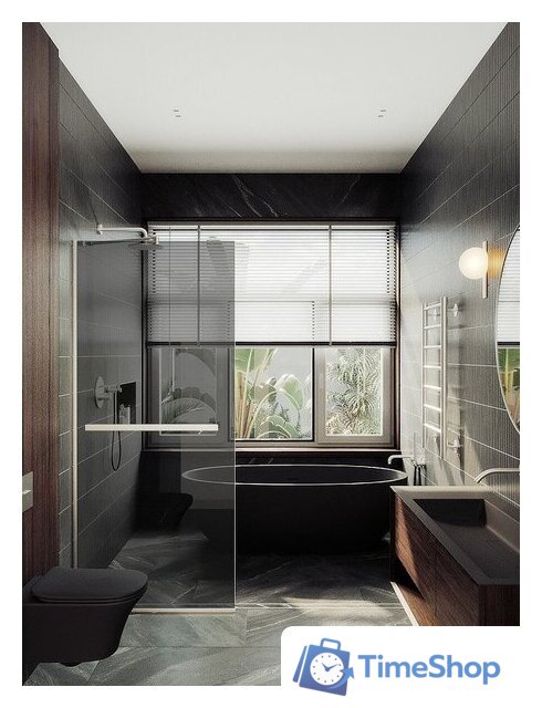 Душевая стенка MaybahGlass 195x89 MGD-735-5у (графитовое стекло/хром матовый) - Изображение №6 — Интернет-магазин Time-Shop