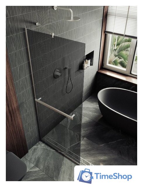 Душевая стенка MaybahGlass 195x89 MGD-735-5у (графитовое стекло/хром матовый) - Изображение №7 — Интернет-магазин Time-Shop