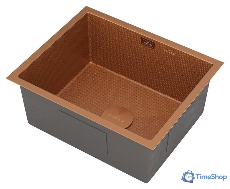 Кухонная мойка Roxen Uno 560210-54-BRS PVD бронзовая/текстурная (с ролл-матом и дозатором) - Изображение №7 — Интернет-магазин Time-Shop
