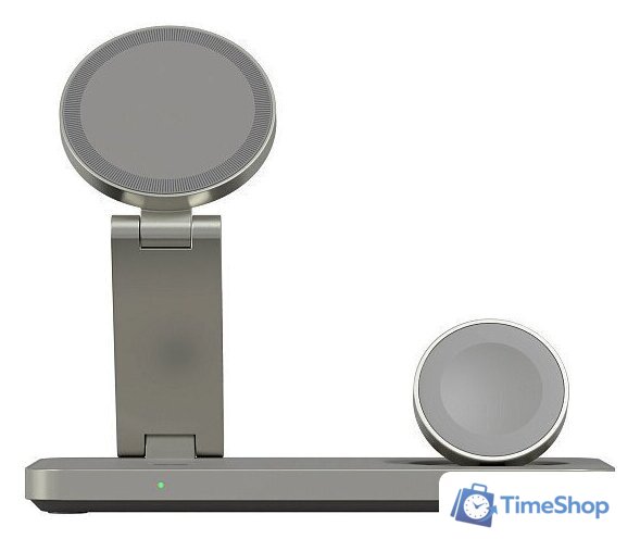 Беспроводное зарядное Magssory Yoga 3 в 1 Charging Station для Samsung Qi2 WCH017t (титан) - Изображение №2 — Интернет-магазин Time-Shop