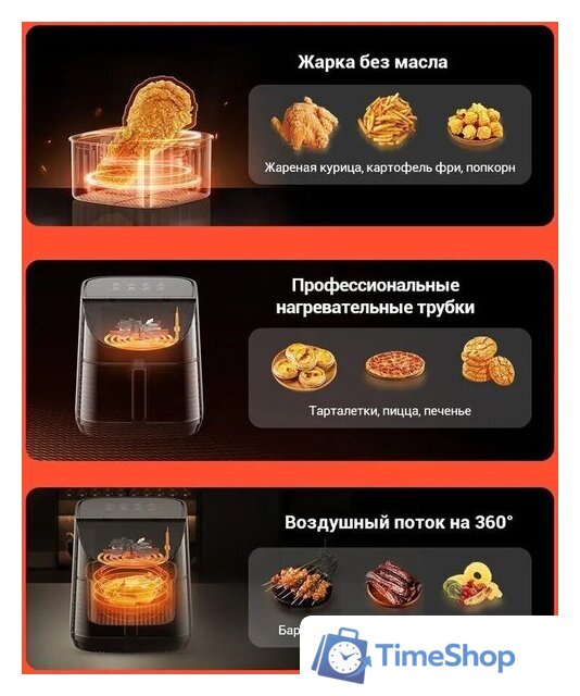 Аэрогриль (аэрофритюрница) KaringBee SZ-A806 - Изображение №9 — Интернет-магазин Time-Shop