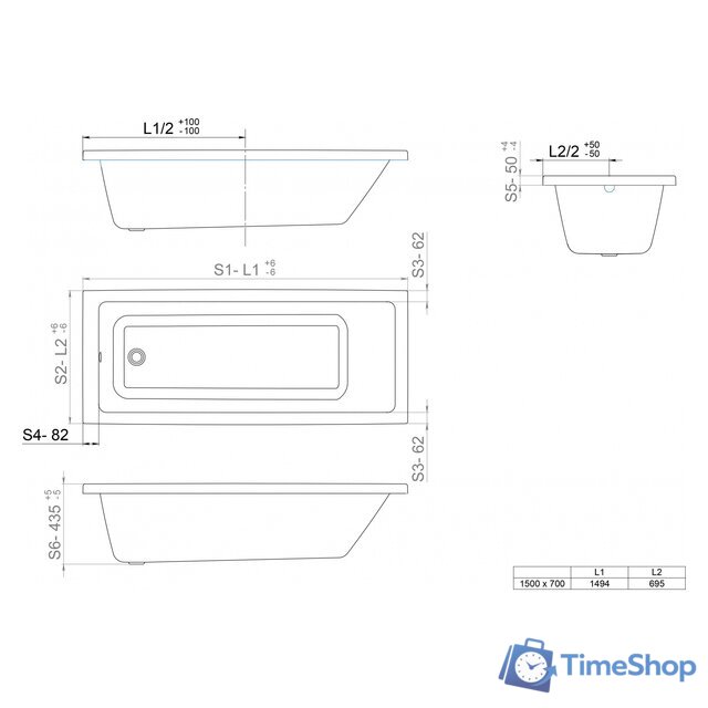 Ванна Triton Аура 170х70 (с каркасом) - Изображение №5 — Интернет-магазин Time-Shop
