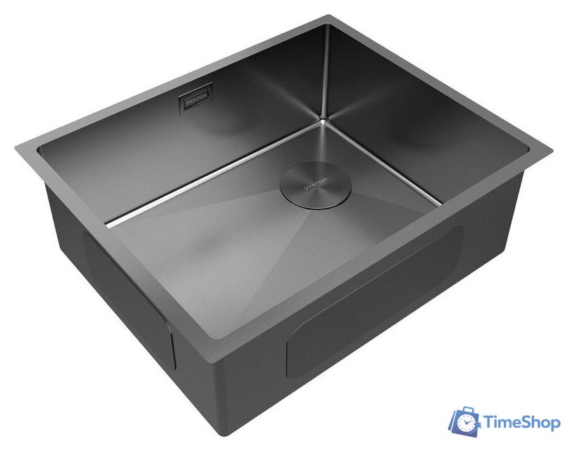 Кухонная мойка Paulmark NEXT-SKEW 54 UNI PM885444-GM (черный/вороненая сталь) - Изображение №2 — Интернет-магазин Time-Shop