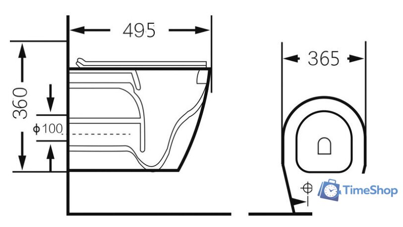 Унитаз подвесной Grossman GR-4459S - Изображение №2 — Интернет-магазин Time-Shop