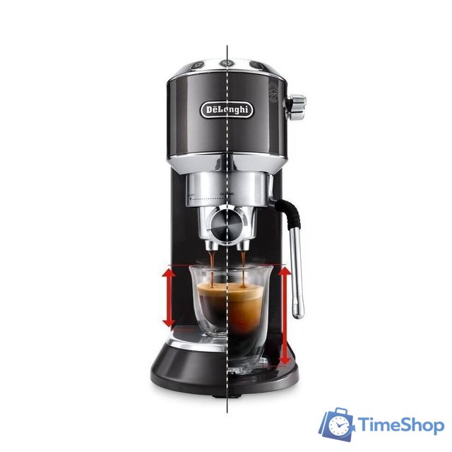 Рожковая кофеварка DeLonghi Dedica Arte EC885.GY - Изображение №2 — Интернет-магазин Time-Shop