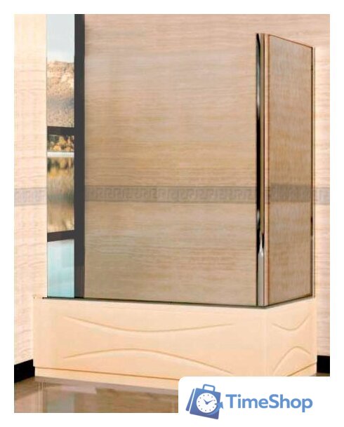 Душевая стенка RGW Z-52 150x80 (хром/шиншилла) - Изображение №1 — Интернет-магазин Time-Shop