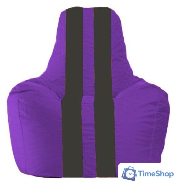 Кресло-мешок Flagman Спортинг С1.1-67 (фиолетовый/чёрный) - Изображение №1 — Интернет-магазин Time-Shop