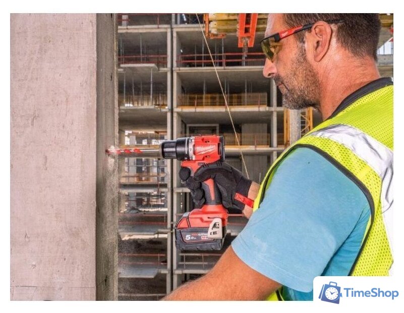 Ударная дрель-шуруповерт Milwaukee M18 M18BLPDRC-502C 4933492826 (с 2-мя АКБ 5 Ач, кейс) - Изображение №7 — Интернет-магазин Time-Shop