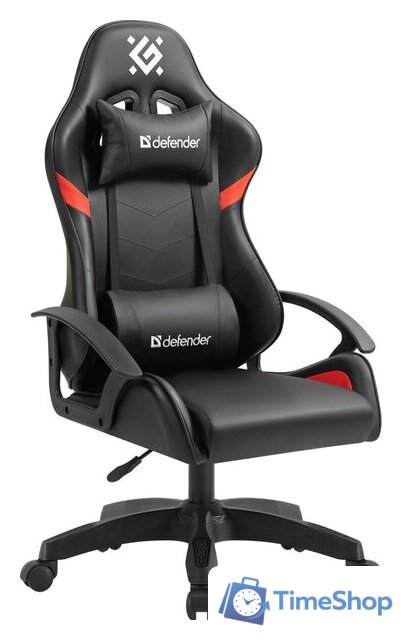 Игровое (геймерское) кресло Defender Sharm (черный/красный) - Изображение №1 — Интернет-магазин Time-Shop