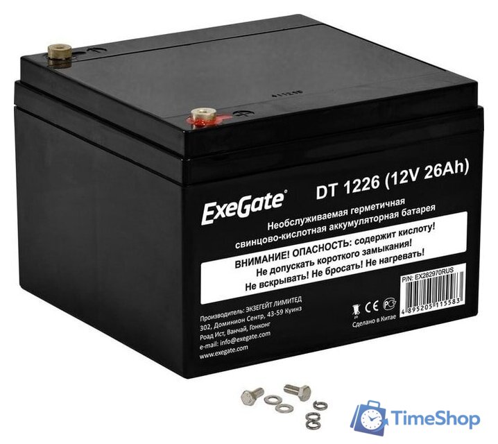 Аккумулятор для ИБП ExeGate DT 1226 (12В, 26 А·ч) - Изображение №1 — Интернет-магазин Time-Shop
