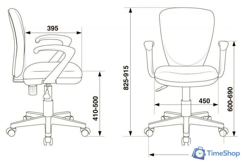 Компьютерное кресло Бюрократ KD-W10AXSN/26-21 (синий) - Изображение №5 — Интернет-магазин Time-Shop