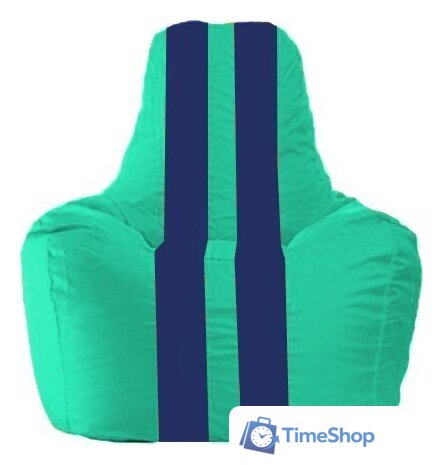 Кресло-мешок Flagman Спортинг С1.1-286 (бирюзовый/темно-синий) - Изображение №1 — Интернет-магазин Time-Shop