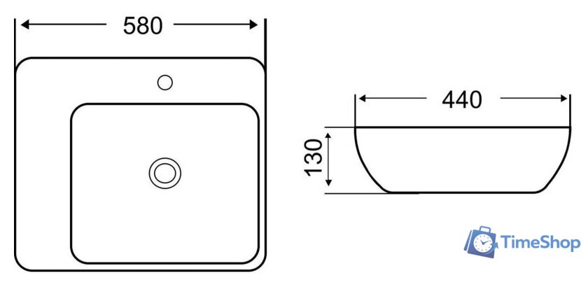 Умывальник WeltWasser Elbach 1004 - Изображение №2 — Интернет-магазин Time-Shop