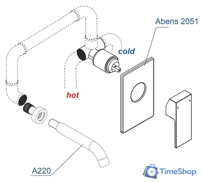 Комплект смесителей Wasserkraft A20503 - Изображение №2 — Интернет-магазин Time-Shop