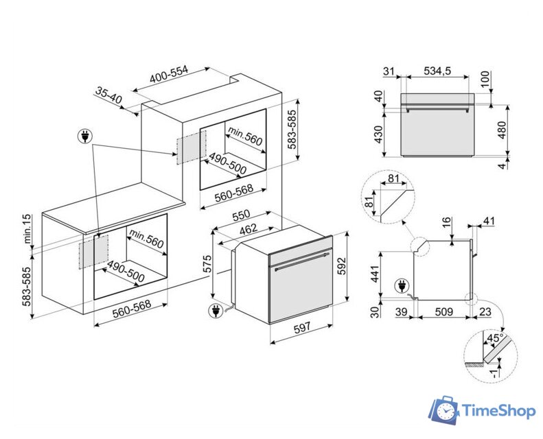 Электрический духовой шкаф Smeg Classica Aesthetic SF6300TVX - Изображение №2 — Интернет-магазин Time-Shop