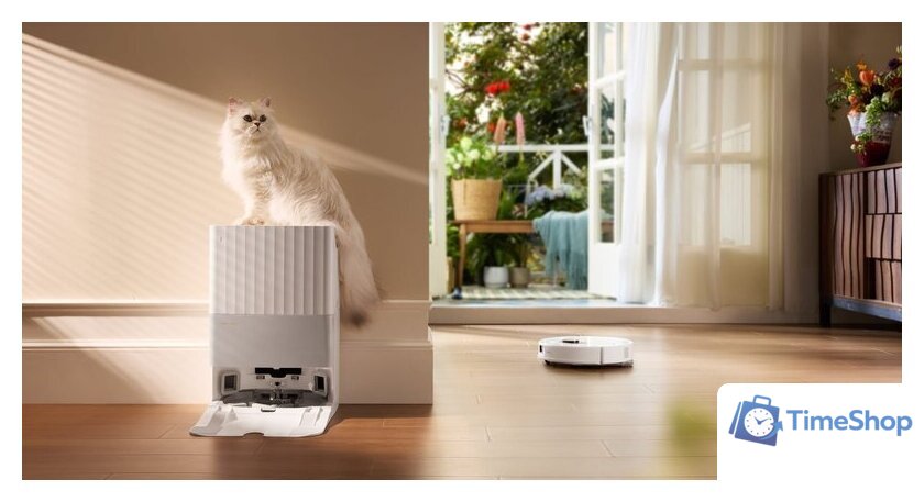 Робот-пылесос Roborock Qrevo 5AE (евровилка, с английской озвучкой, белый) - Изображение №12 — Интернет-магазин Time-Shop