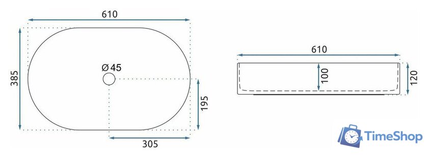 Умывальник Rea Nadia 60 Black Matt REA-U1062 - Изображение №5 — Интернет-магазин Time-Shop