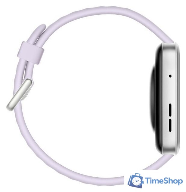 Умные часы Huawei Watch FIT 4 (серебристый, с сиреневым силиконовым ремешком, международная версия) - Изображение №6 — Интернет-магазин Time-Shop