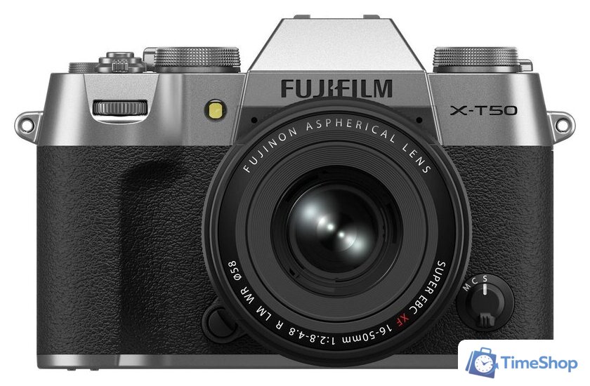 Беззеркальный фотоаппарат Fujifilm X-T50 Kit 16-50mm (серебристый) - Изображение №1 — Интернет-магазин Time-Shop