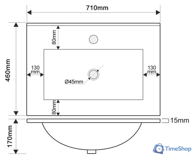  ЗОВ Тумба под умывальник Кито K70LW0MFWPM-OL70 - Изображение №7 — Интернет-магазин Time-Shop