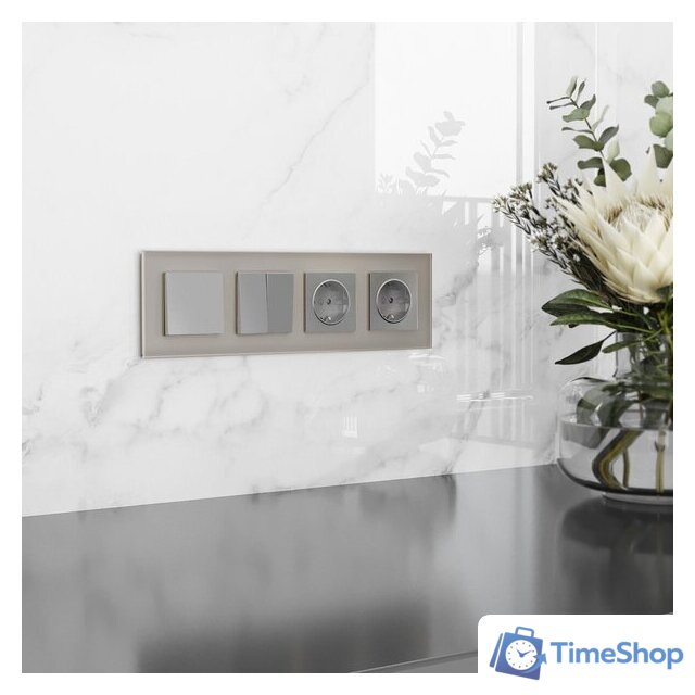 Рамка Werkel Senso W0043117 (дымчатый/стекло Soft-Touch) - Изображение №2 — Интернет-магазин Time-Shop