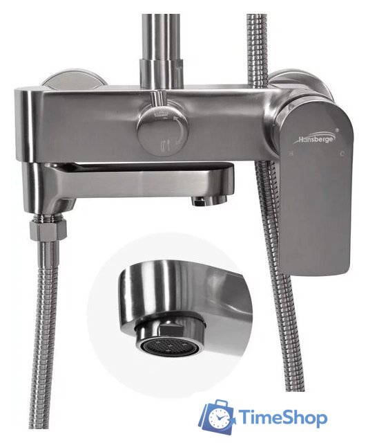 Душевая система  Hansberge H5049 (никель) - Изображение №4 — Интернет-магазин Time-Shop