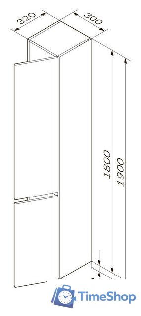  AM.PM Шкаф-пенал Gem S 30 M91CSR0306GM (правый, графит матовый) - Изображение №7 — Интернет-магазин Time-Shop