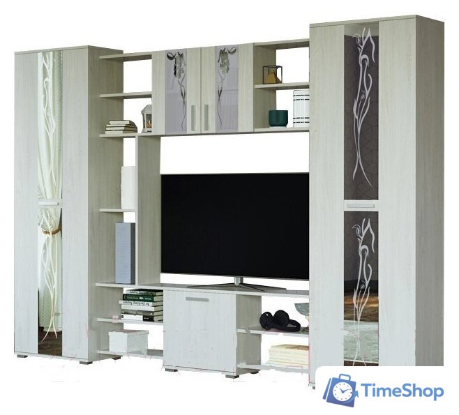 Стенка Памир Прага (ясень анкор светлый) - Изображение №1 — Интернет-магазин Time-Shop