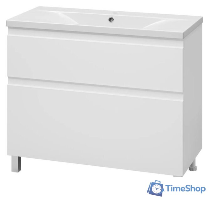 Misty Тумба под умывальник Лаки 100 П-Лак-01100-0112Я+RCW-1403100WH - Изображение №1 — Интернет-магазин Time-Shop