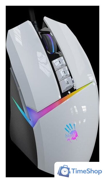 Игровая мышь A4Tech Bloody W60 Max (белый) - Изображение №2 — Интернет-магазин Time-Shop