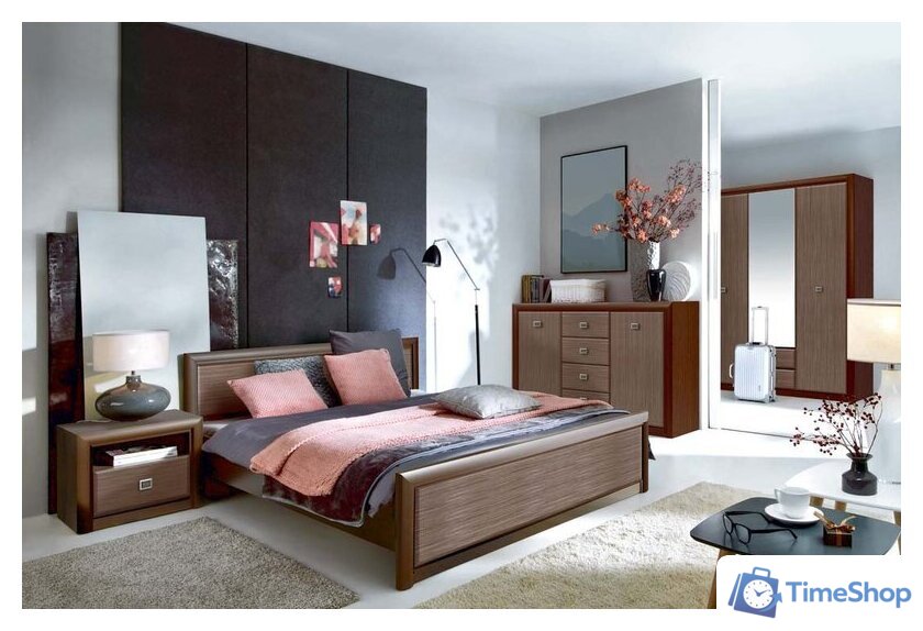 Кровать Black Red White Коен LOZ160x200 с подъемным механизмом (венге магия/штрокс) - Изображение №2 — Интернет-магазин Time-Shop