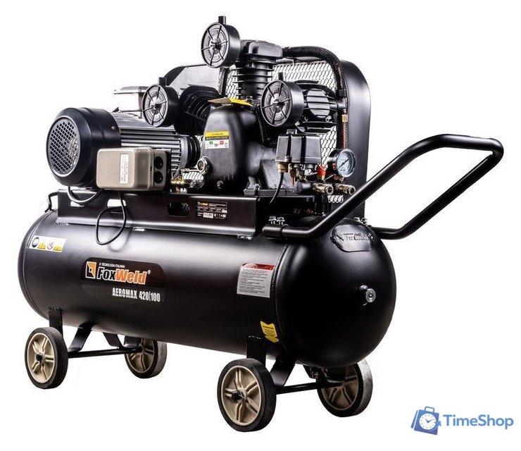 Компрессор FoxWeld Aeromax 420/100 5074 - Изображение №1 — Интернет-магазин Time-Shop