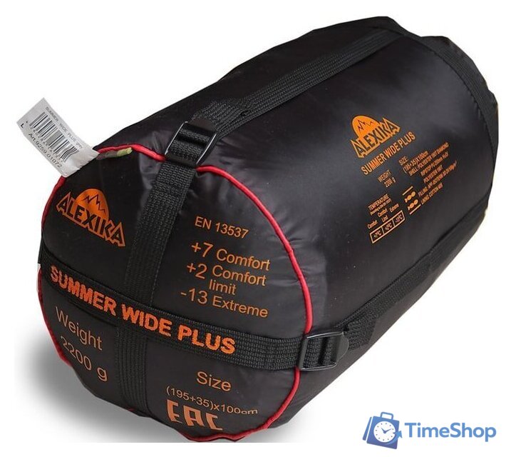 Спальный мешок AlexikA Summer Wide Plus 230 (правая молния, оливковый) - Изображение №4 — Интернет-магазин Time-Shop