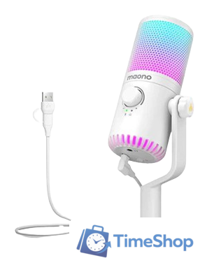 Проводной микрофон Maono DM30 RGB (белый) - Изображение №1 — Интернет-магазин Time-Shop