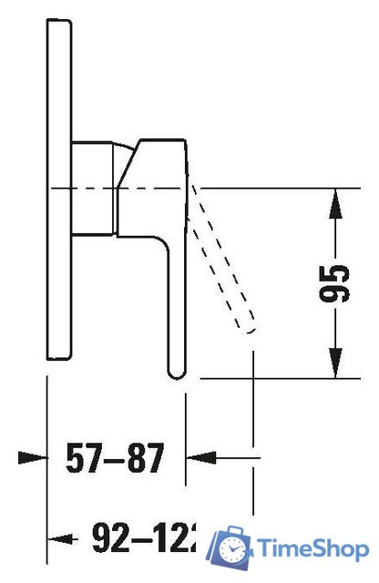 Смеситель без скрытого механизма Duravit B.2 chrom B24210010010 - Изображение №3 — Интернет-магазин Time-Shop