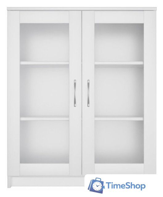 Тумба Mio Tesoro Сириус 2 двери со стеклом 78x95 2.02.03.360.1 (белый) - Изображение №3 — Интернет-магазин Time-Shop