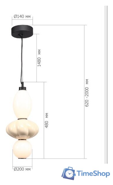 Подвесная люстра ST Luce SL6134.413.01 - Изображение №4 — Интернет-магазин Time-Shop